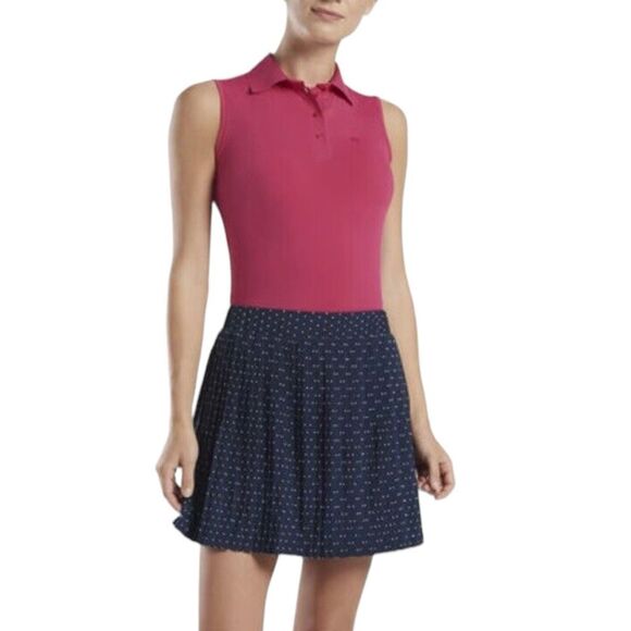 G/Fore Polka Dot Pleated Skort M Twilight GFore Womens Golf Skirt - Picture 2 of 11